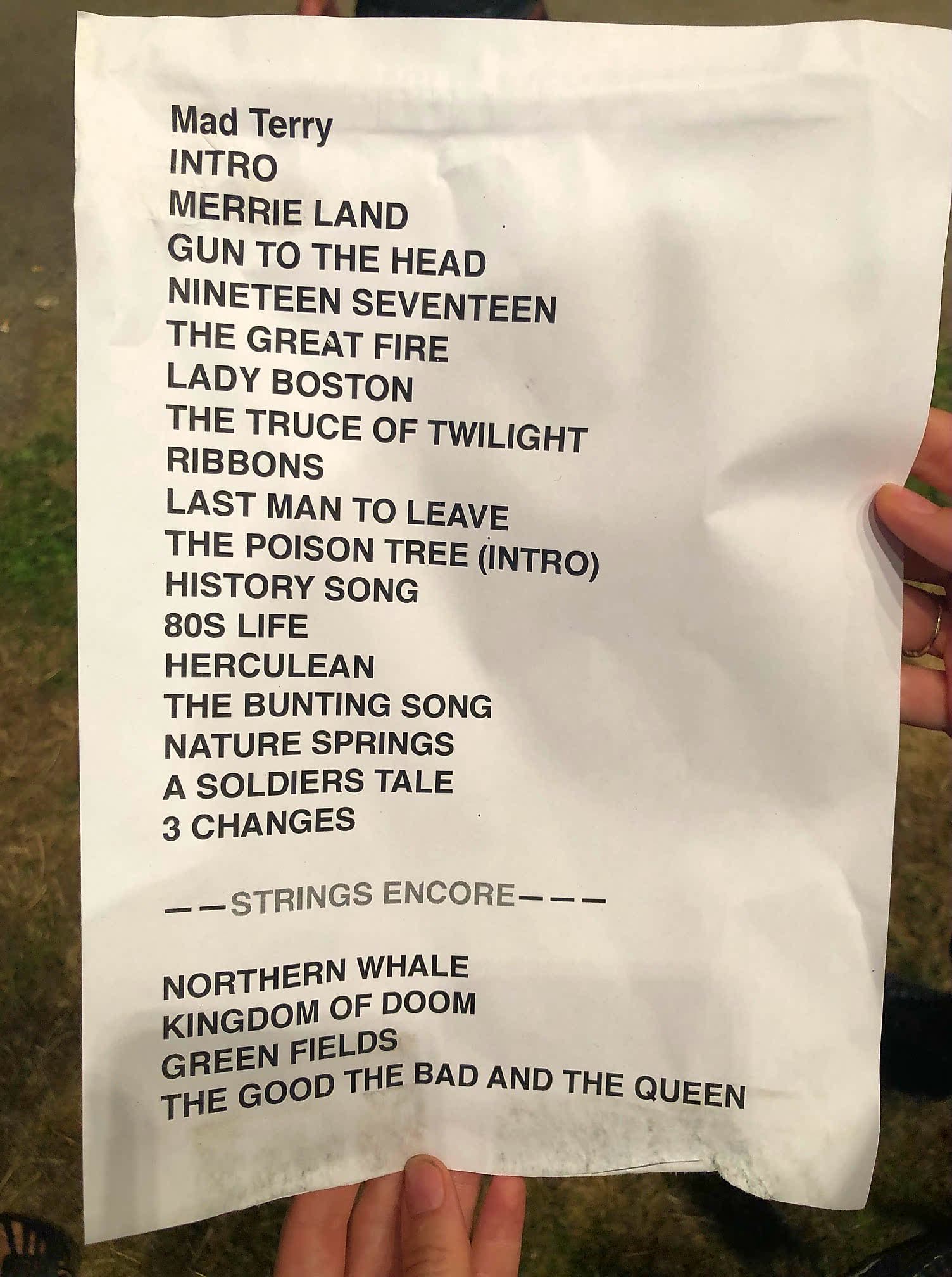The Good, the bad and the queen_setlist Dark Globe