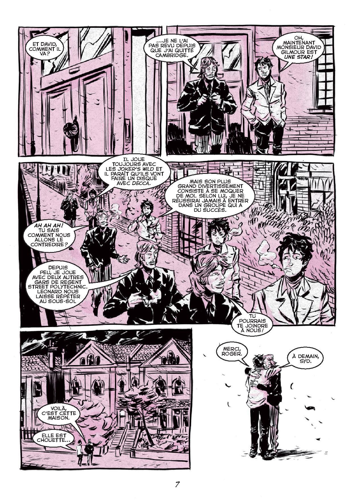 planche de la bande dessinée Syd Barrett et les Pink Floyd